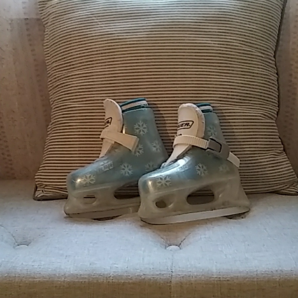 Bauer Blue Snowflake Ice Skates Toddler 8/9